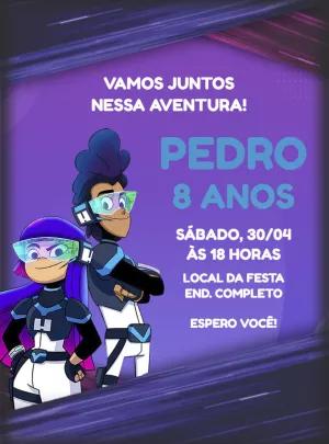 Convite Aniversário Caçadores de Bugs para Editar Online