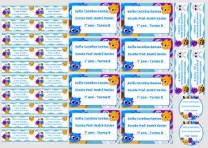 Kit Etiqueta Escolar Bolofofos para Editar e Imprimir