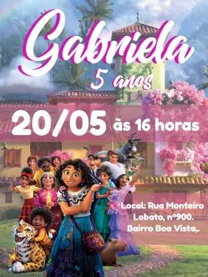 Convite Aniversário Encanto com Personagens para Editar Online