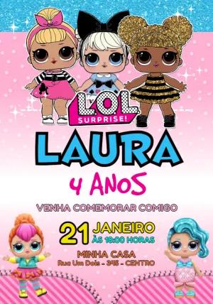 Convite de Aniversário LOL Surprise para Editar Online