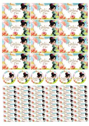 Kit Etiqueta Escolar Vanellope Detona Ralph para Editar