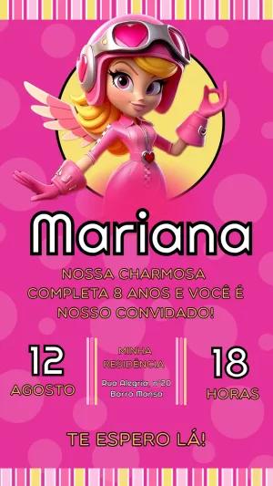 Convite Aniversário Penélope Charmosa para Editar Online