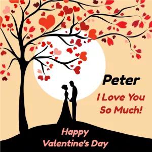 Romantic Valentine's Day Card to Edit Online