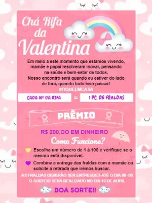Convite Chá Rifa Chuva de Bençãos para Editar Online