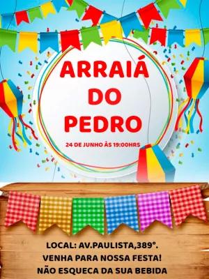 Convite Arraiá de Aniversário Festa Junina para Editar Online