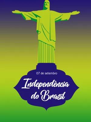 Arte da Independência do Brasil com Símbolos para Editar Online