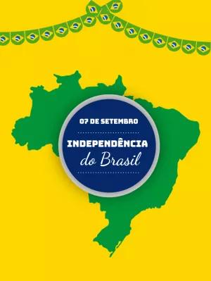 Post Independência do Brasil com Mapa para Editar Online