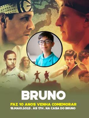 Convite de Aniversário Cobra Kai com Foto para Editar Online