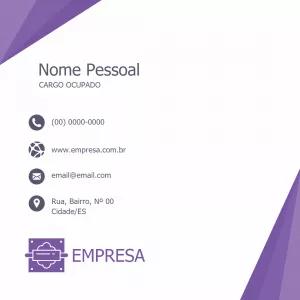 Cartão de Visita Moderno Roxo para Editar Online