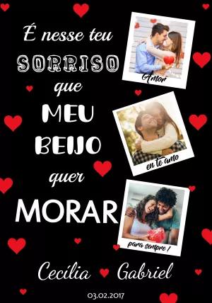 Quadro de Amor com Fotos para Editar Online