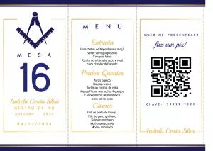 Menu de Formatura Arquitetura e Engenharia para Editar Online