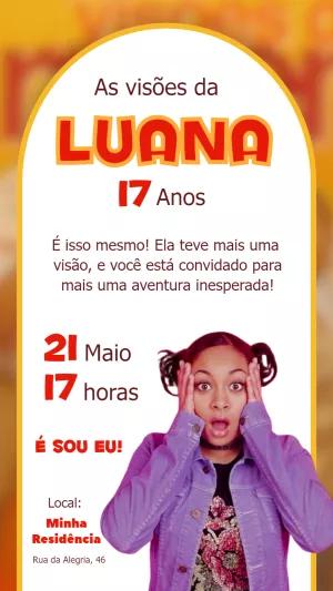 Convite Aniversário As Visões da Raven para Editar Online