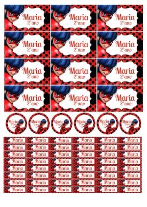 Etiquetas Escolares Miraculous Ladybug para Editar Online