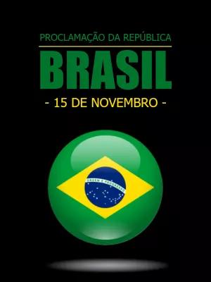 Arte Proclamação da República com Bandeira para Editar