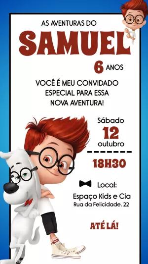 Convite As Aventuras de Peabody & Sherman Editável Online