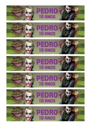 Rótulo de Aniversário Coringa para Garrafa para Editar Online