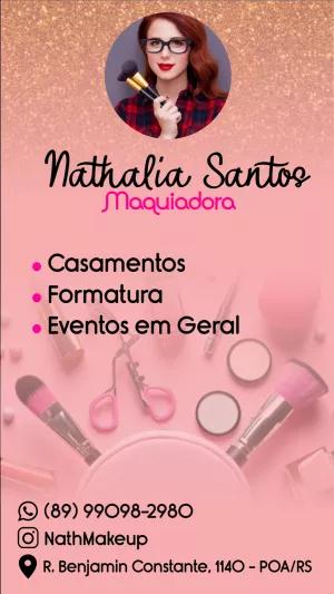Cartão de Visita Maquiadora com Foto para Editar Online