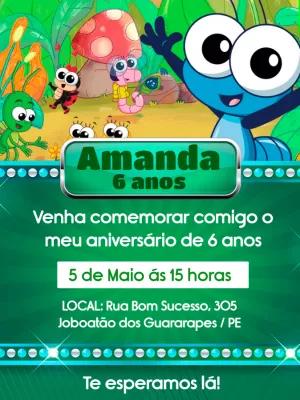 Convite de Aniversário Bob Zoom para Editar Online