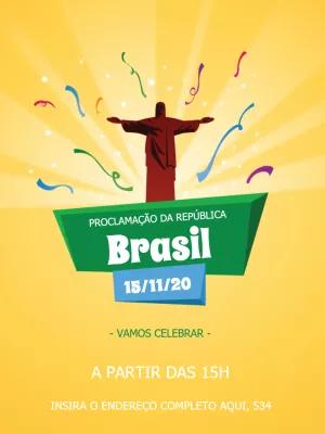 Convite Proclamação da República do Brasil Editável Online