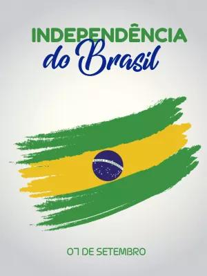 Arte Independência do Brasil com Bandeira para Editar Online