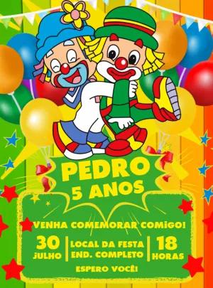 Convite Aniversário Patati Patatá Editável para Imprimir