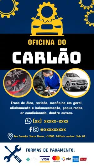 Panfleto de Oficina Mecânica Profissional para Editar