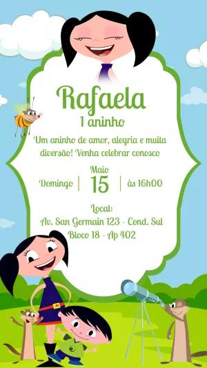 Convite de Aniversário Show da Luna Aventura no Campo para Editar