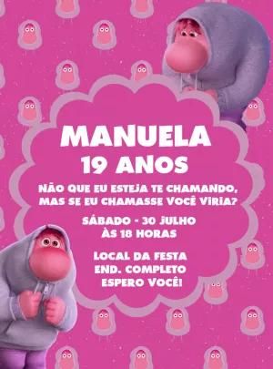 Convite Aniversário Divertida Mente 2 Vergonha para Editar Online