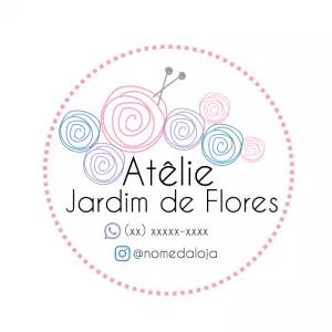 Logo Editável para Ateliê de Artesanato com Novelos