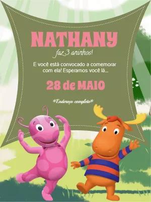Convite de Aniversário Backyardigans para Editar Online