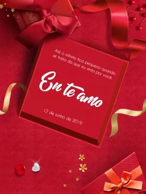 Post Romântico Dia dos Namorados para Editar Online