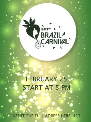 Happy Brazil Carnival Party Invitation to Edit Online