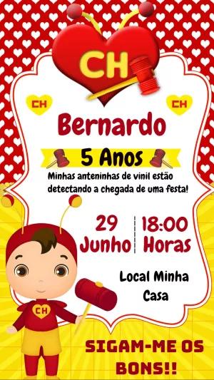 Convite Aniversário Chapolin Colorado para Editar Online