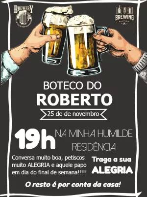 Convite de Aniversário Tema Boteco para Editar Online