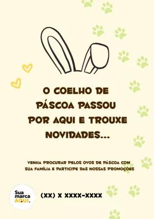 Story de Páscoa com Coelho e Patinhas para Editar e Divulgar