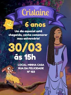 Convite Aniversário Wish com Personagens para Editar Online