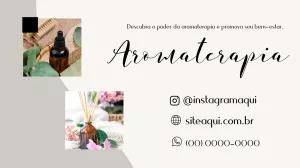 Cartão de Visita Aromaterapia Elegante para Editar Online