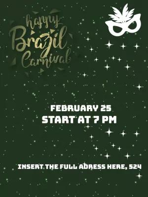 Brazil Carnival Party Invitation Template Editable Online