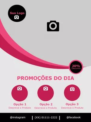 Post de Promoções do Dia com Foto para Editar Online