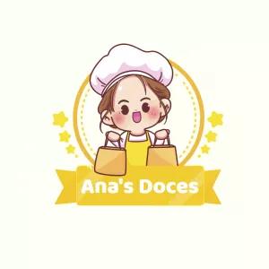 Logo Doceria com Mascote Menina para Editar Online