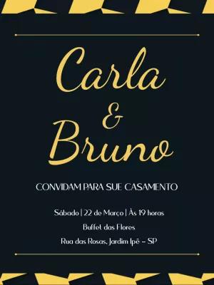 Convite de Casamento Elegante e Moderno para Editar Online