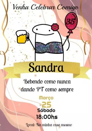 Convite de Aniversário Meme Flork para Editar Online