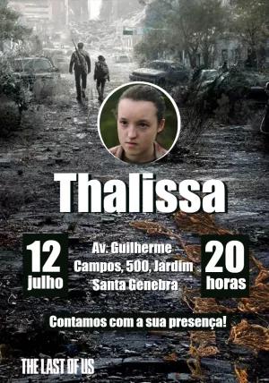 Convite Aniversário The Last of Us com Foto para Editar Online