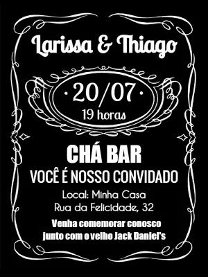 Convite Chá Bar Jack Daniel's para Editar Online
