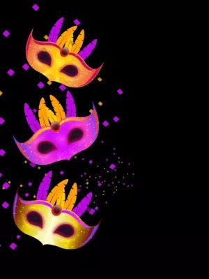 Colorful Carnival Masks Invitation to Edit Online