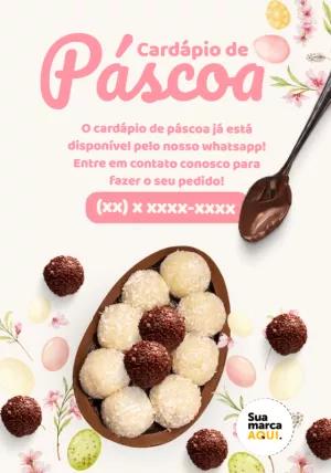 Cardápio de Páscoa Editável para Divulgar seu Negócio