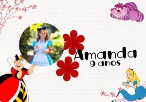 Convite Aniversário Alice no País das Maravilhas com Foto para Editar