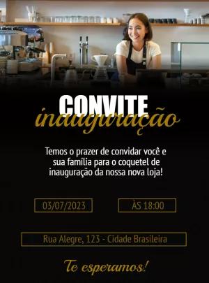 Convite de Inauguração de Loja Moderno para Editar Online