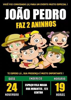 Convite Aniversário Chaves Baby para Editar Online