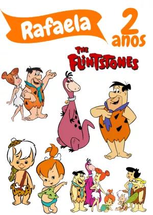 Topo de Bolo Os Flintstones com Personagens para Editar